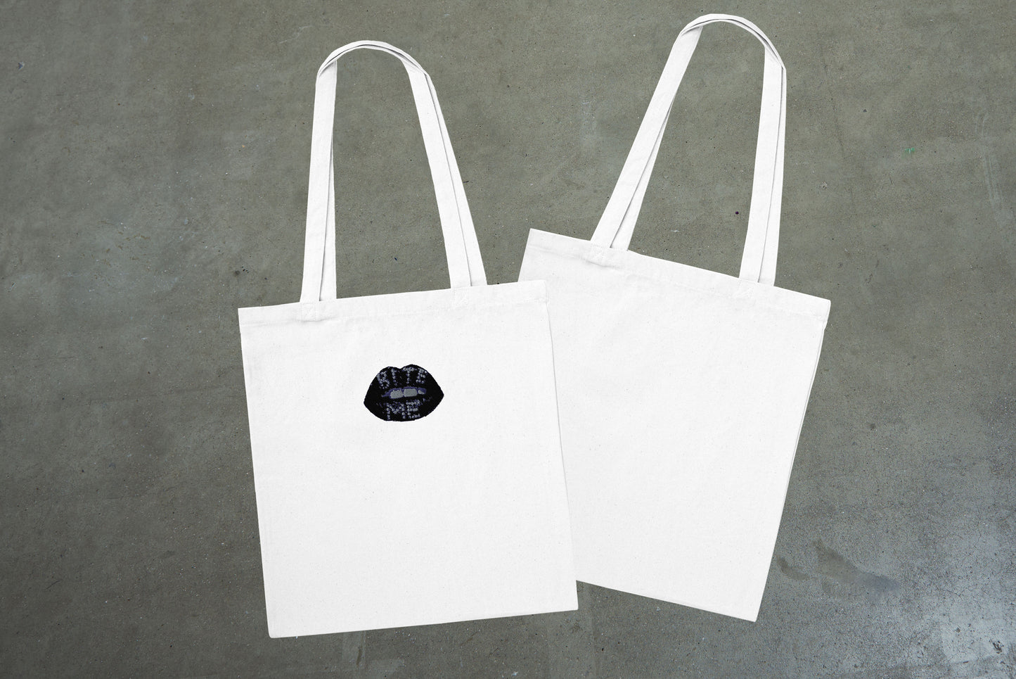 BITE ME Embroidered Tote Bag